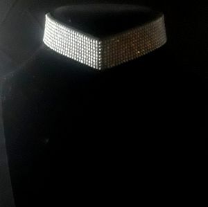 GLISTENING RHINESTONE FASHION CHOKER NECKLACES
